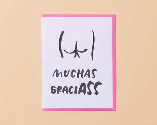 Muchas Graci-Ass Letterpress Card