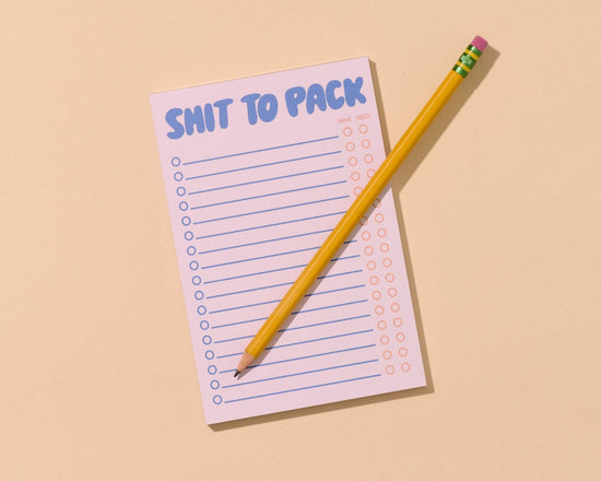 Shit To Pack 50 Page Notepad