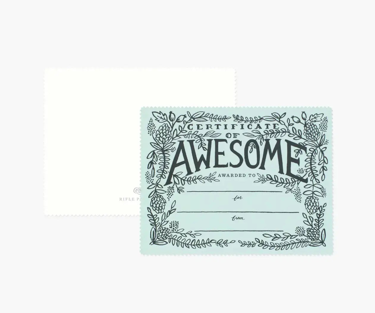 Certificate of Awesome Card