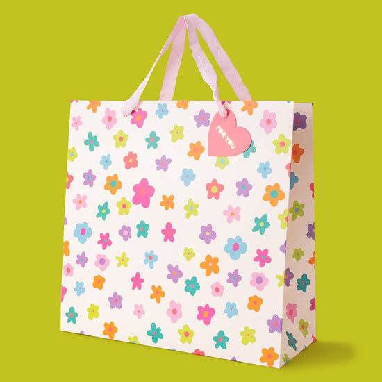 Gift Bags - Happy Flowers - Assorted Sizes to Choose From: Small