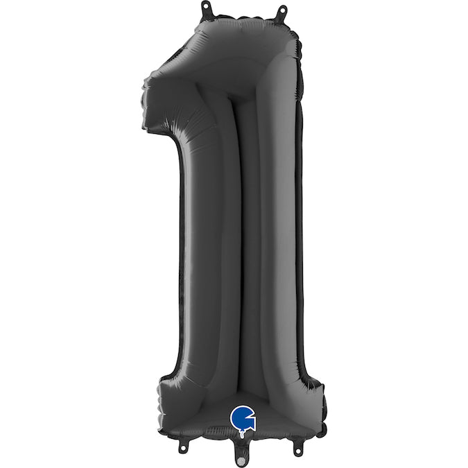 Foil Number Balloons - Black