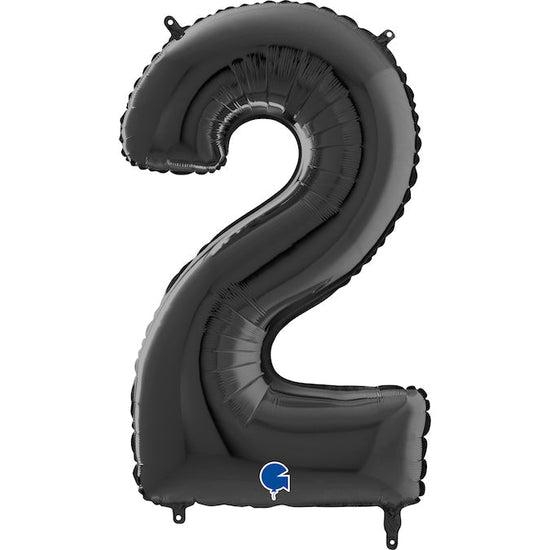 Foil Number Balloons - Black