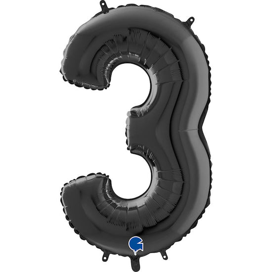 Foil Number Balloons - Black