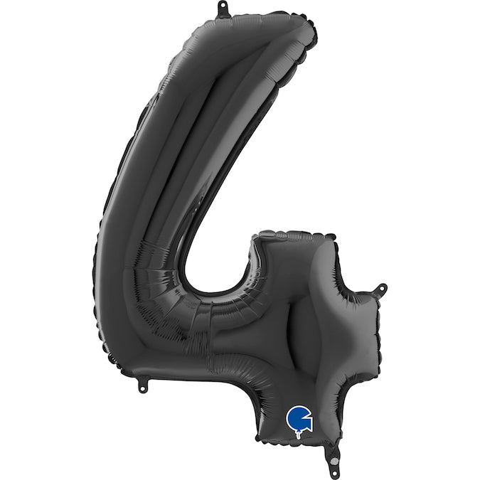Foil Number Balloons - Black