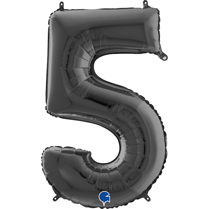 Foil Number Balloons - Black