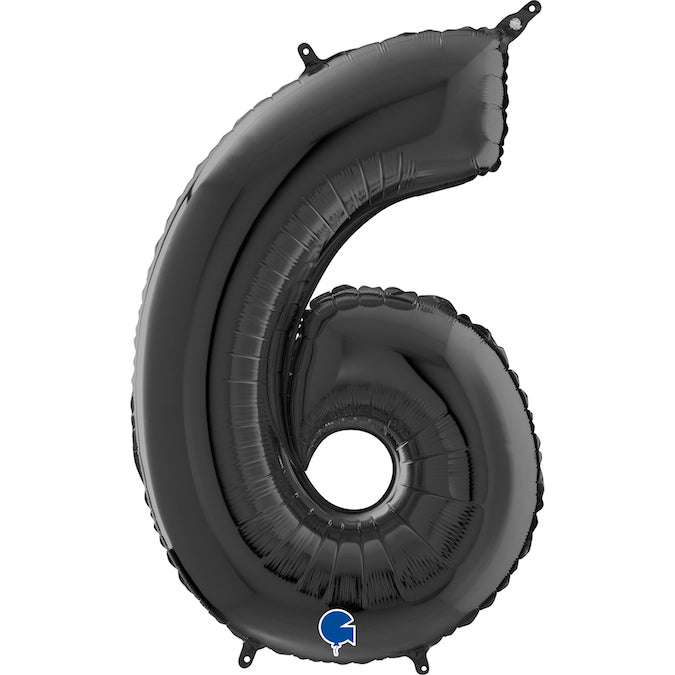 Foil Number Balloons - Black