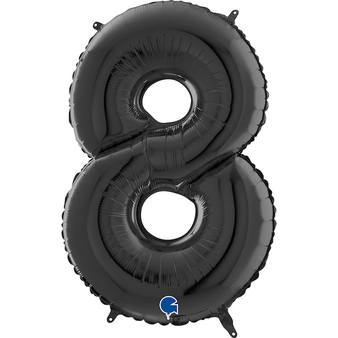 Foil Number Balloons - Black