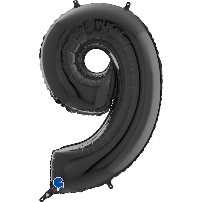 Foil Number Balloons - Black