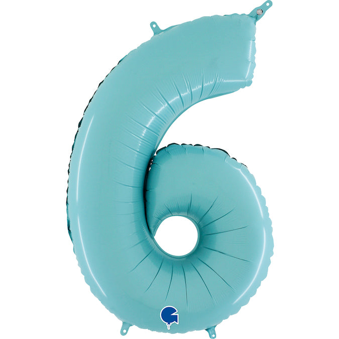 Foil Number Balloons - Turquoise