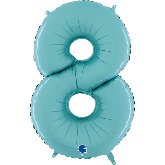Foil Number Balloons - Turquoise