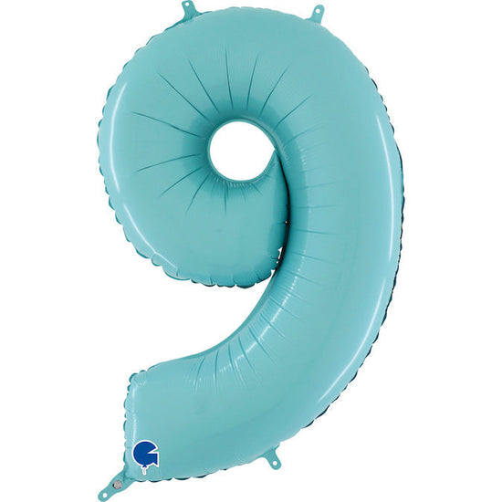 Foil Number Balloons - Turquoise