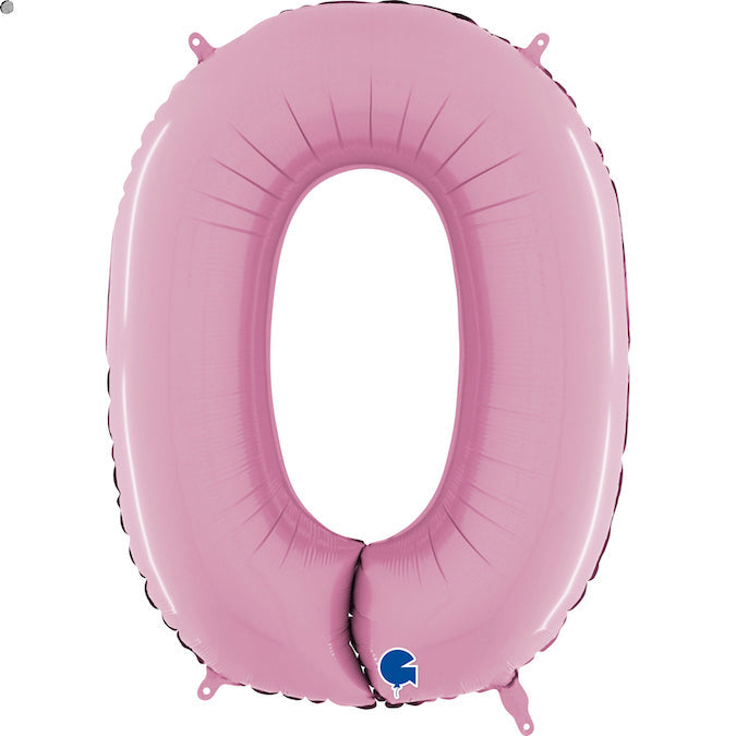 Foil Number Balloons - Pastel Pink