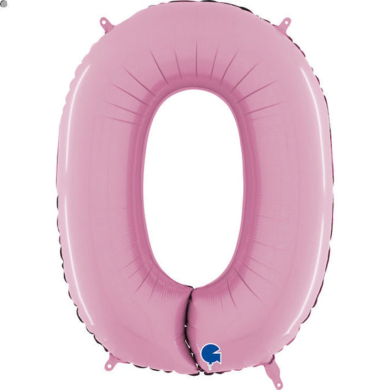 Foil Number Balloons - Pastel Pink