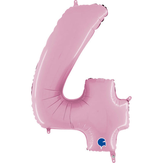 Foil Number Balloons - Pastel Pink