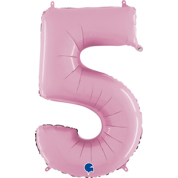 Foil Number Balloons - Pastel Pink