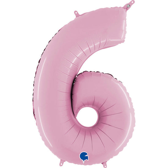 Foil Number Balloons - Pastel Pink