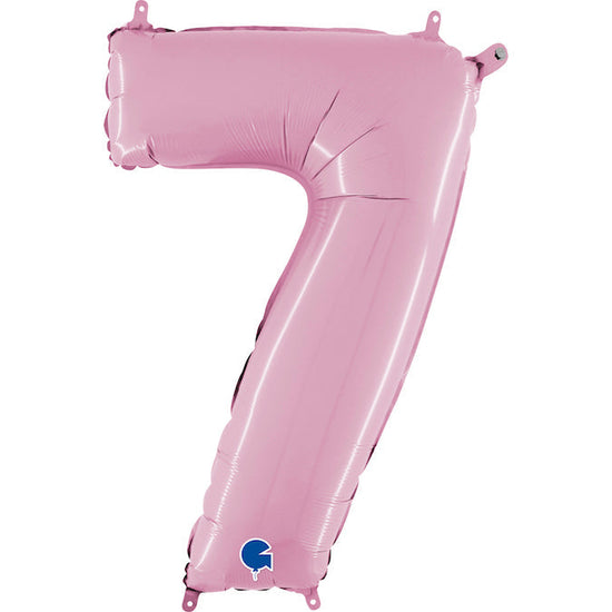 Foil Number Balloons - Pastel Pink