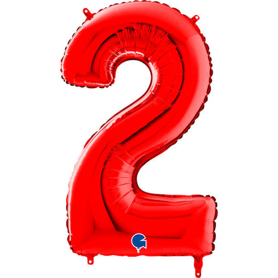 Foil Number Balloons - Red