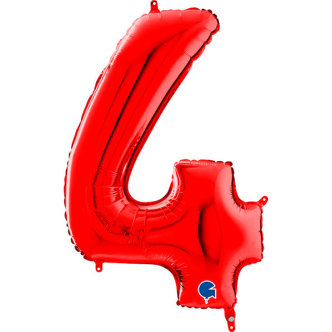 Foil Number Balloons - Red