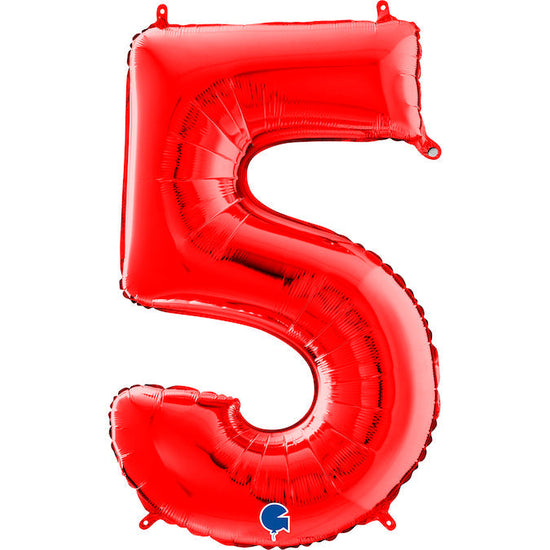 Foil Number Balloons - Red