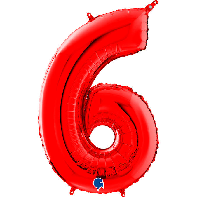 Foil Number Balloons - Red