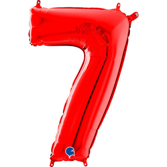 Foil Number Balloons - Red