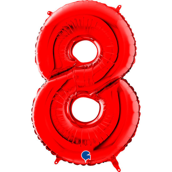 Foil Number Balloons - Red