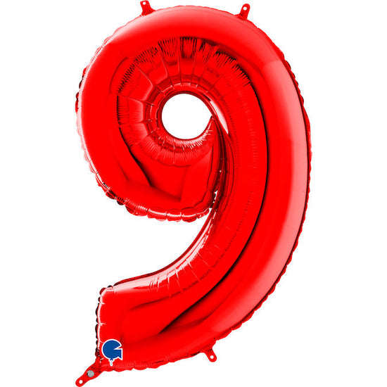 Foil Number Balloons - Red