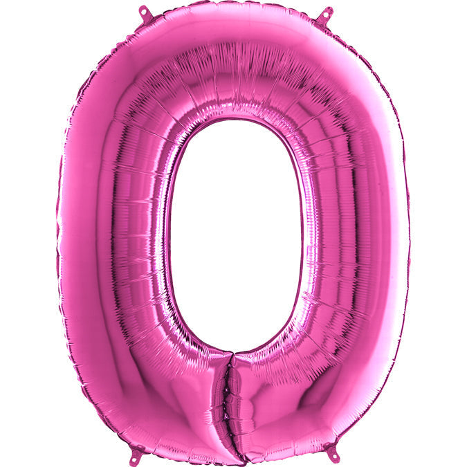Foil Number Balloons - Hot Pink