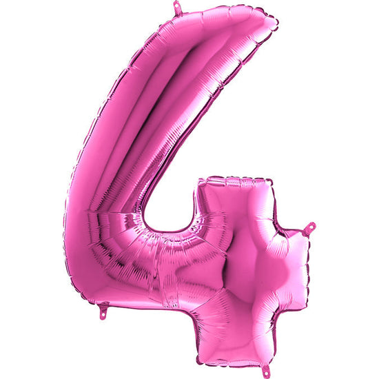 Foil Number Balloons - Hot Pink