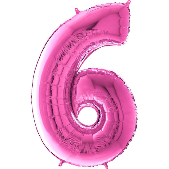 Foil Number Balloons - Hot Pink