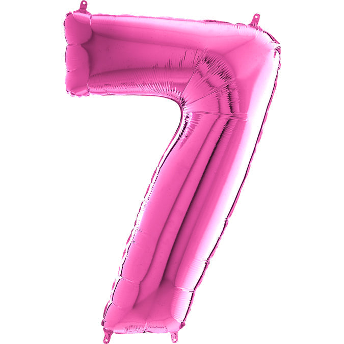 Foil Number Balloons - Hot Pink