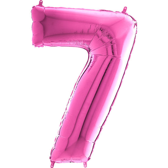Foil Number Balloons - Hot Pink