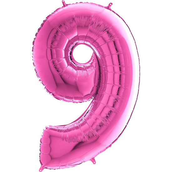 Foil Number Balloons - Hot Pink