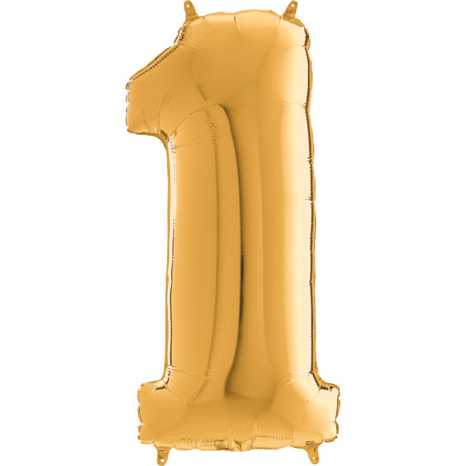 Foil Number Balloons - Gold