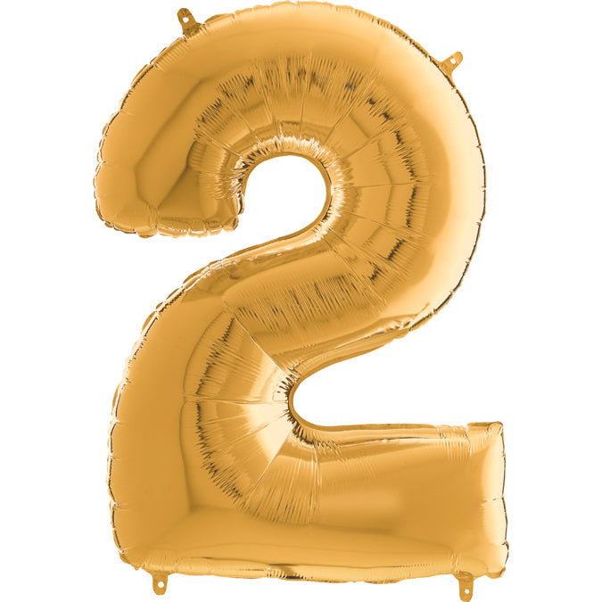 Foil Number Balloons - Gold