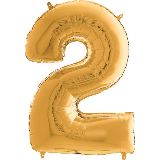 Foil Number Balloons - Gold