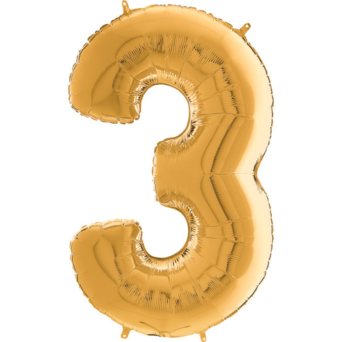 Foil Number Balloons - Gold