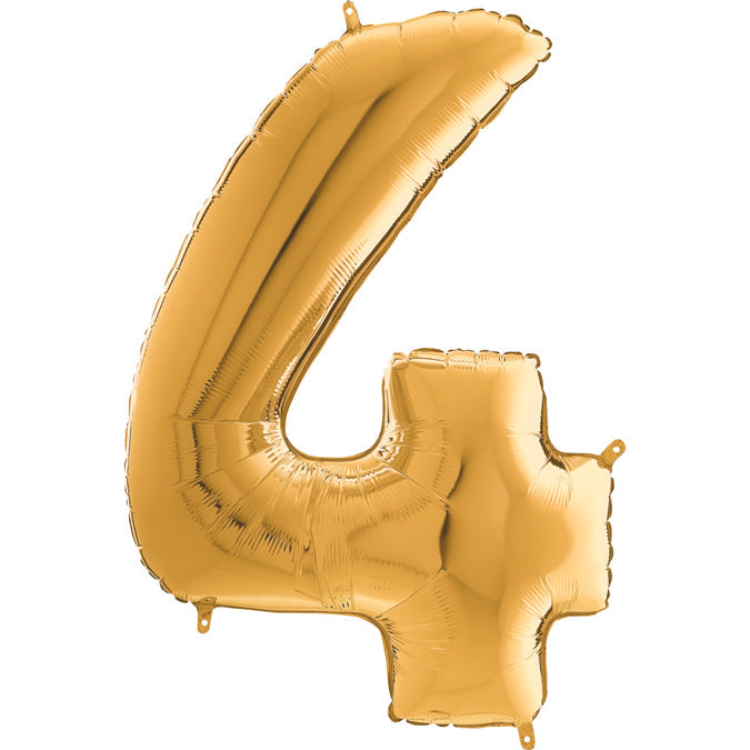 Foil Number Balloons - Gold