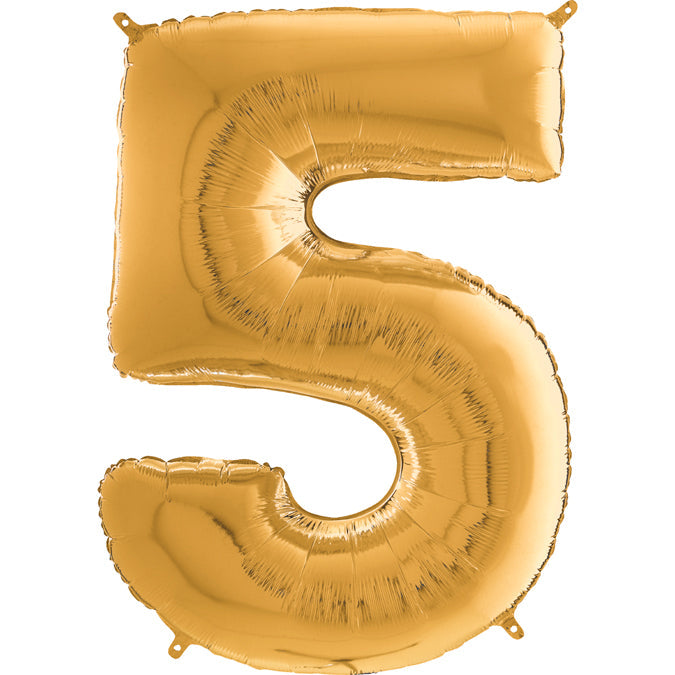 Foil Number Balloons - Gold