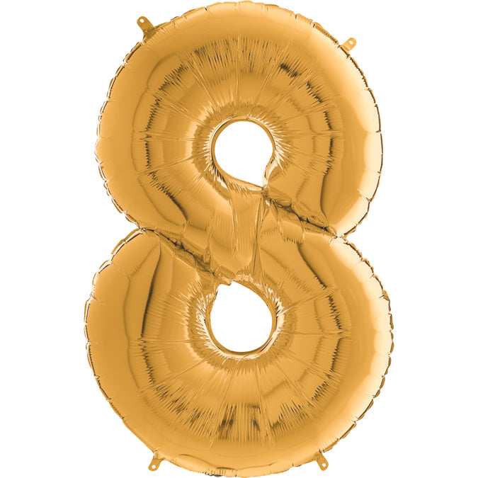 Foil Number Balloons - Gold