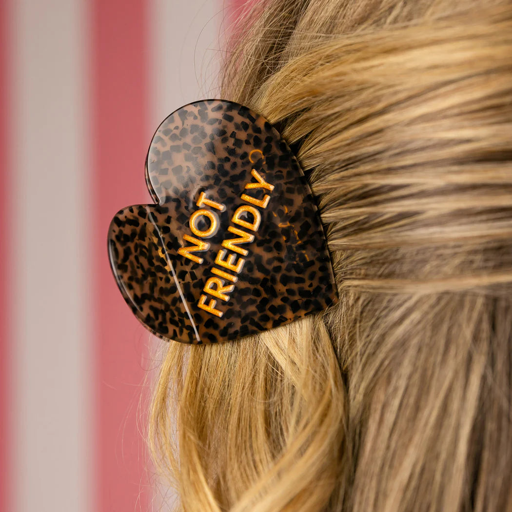 NOT FRIENDLY Hair Claw Clip
