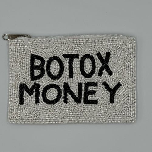 BOTOX MONEY Beaded Coin Purse