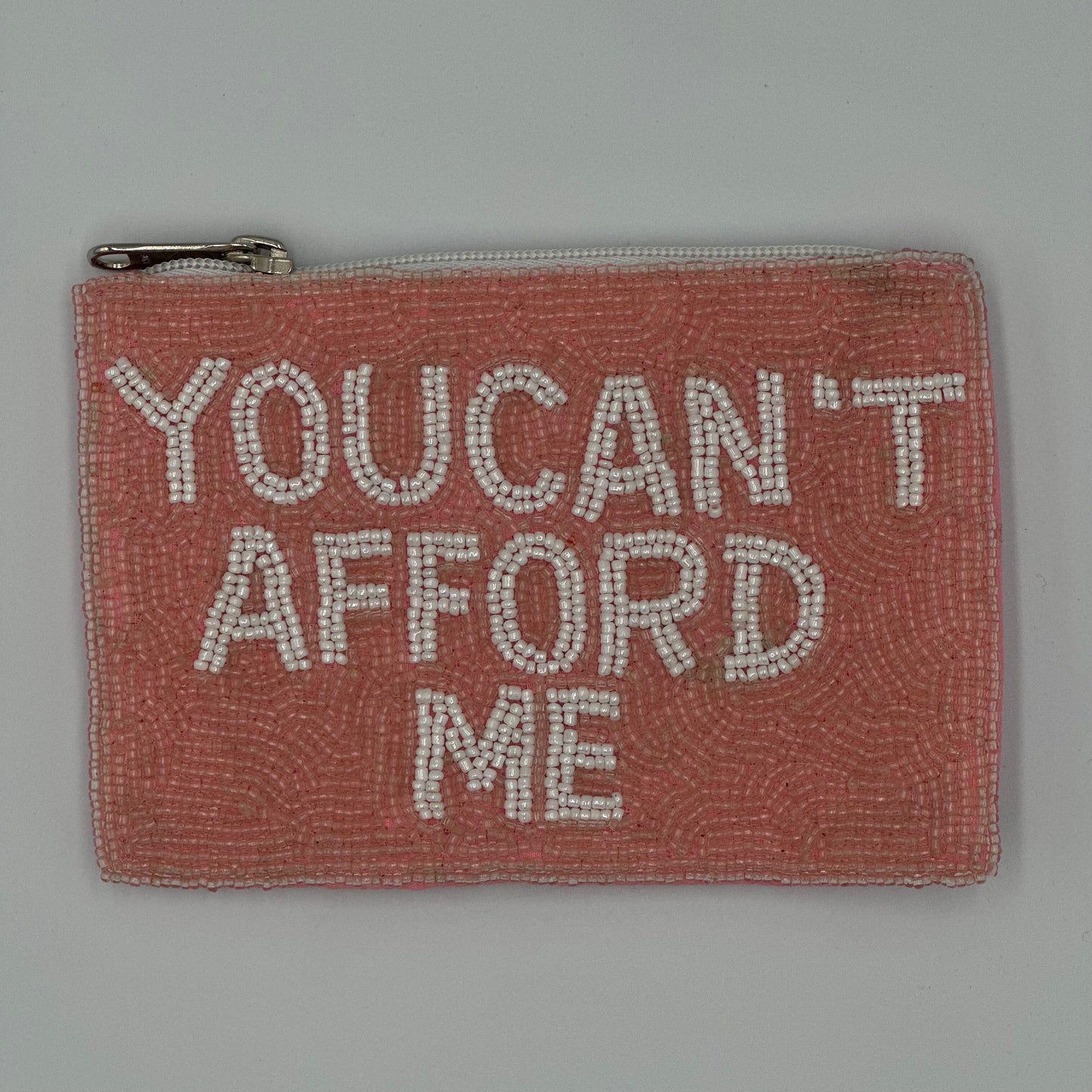 You Can't Afford Me Beaded Coin Purse