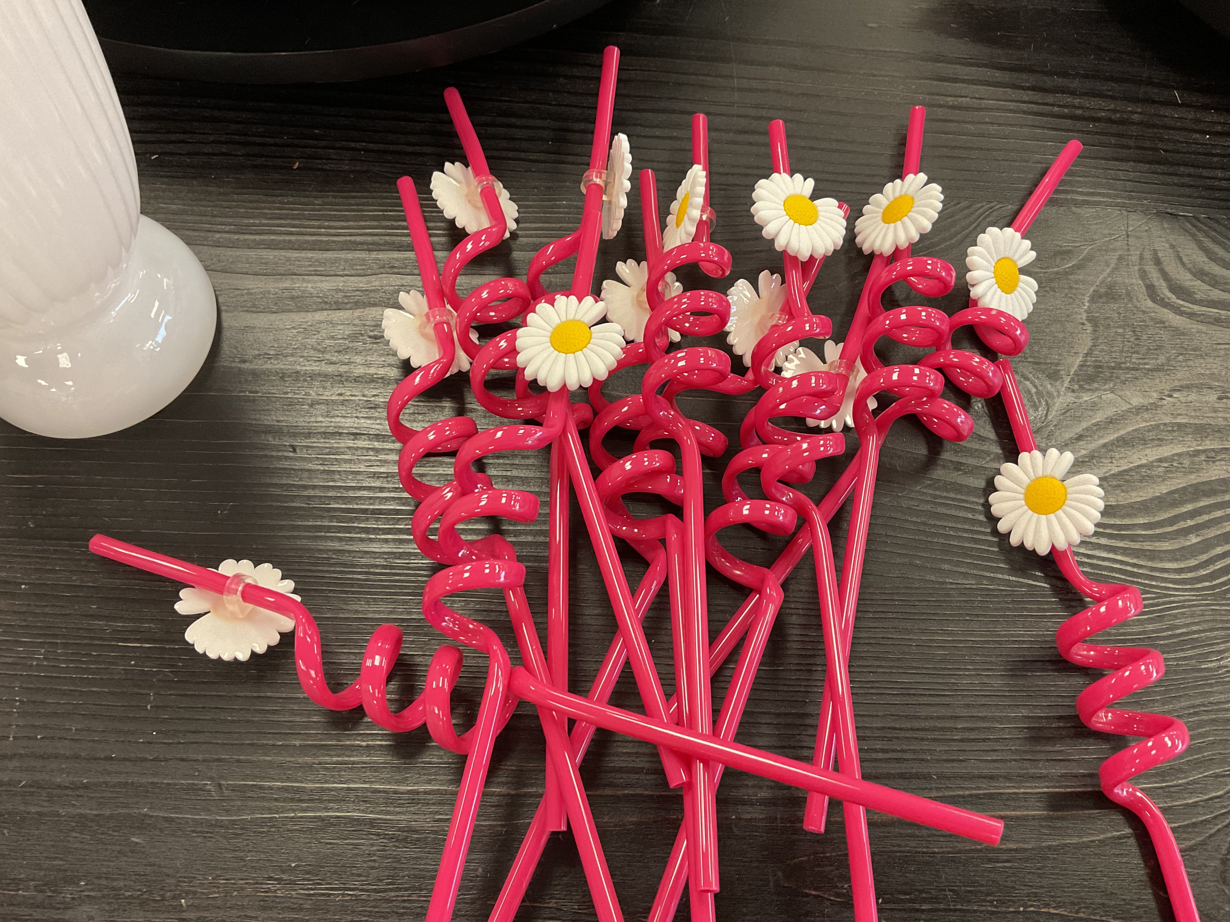 Daisy Curly Straws