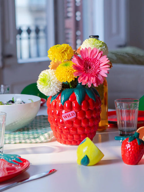Raspberry Vase