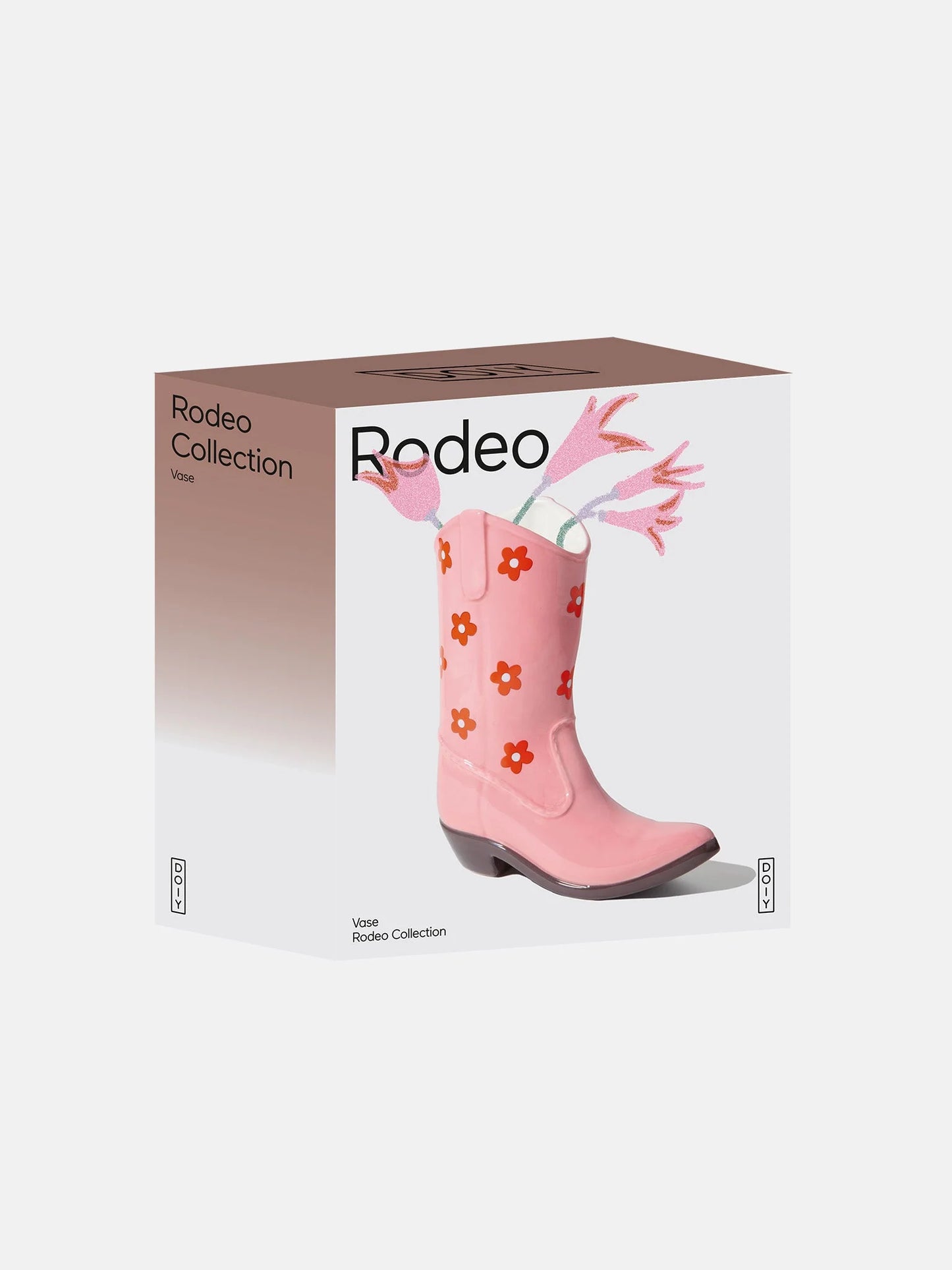 Cowboy Boot Vase - Pink