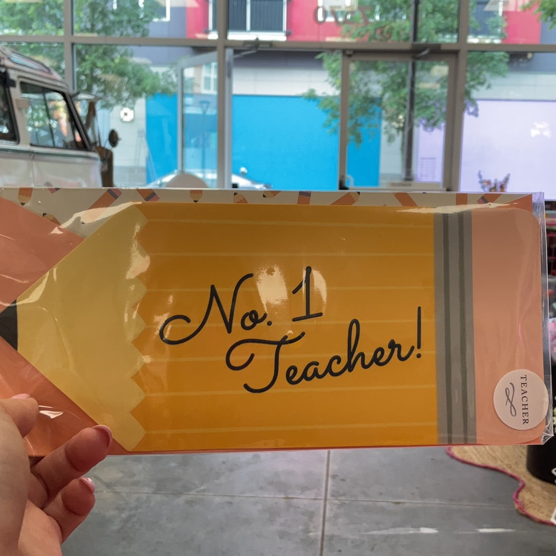 Number 1 teacher card