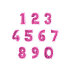 Foil Number Balloons - Hot Pink