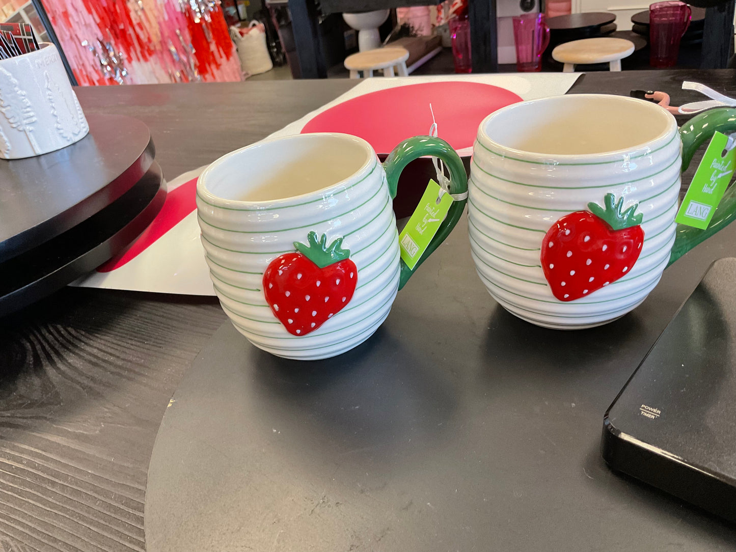 Strawberry stripped mug